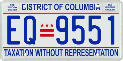 DC license plate EQ9551