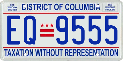 DC license plate EQ9555