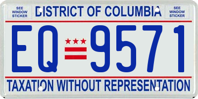 DC license plate EQ9571