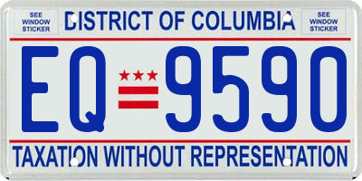 DC license plate EQ9590