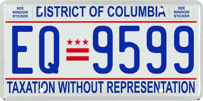 DC license plate EQ9599