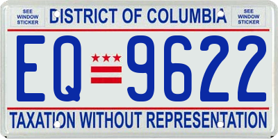 DC license plate EQ9622