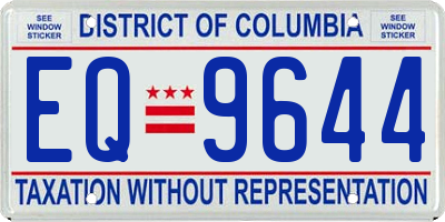DC license plate EQ9644
