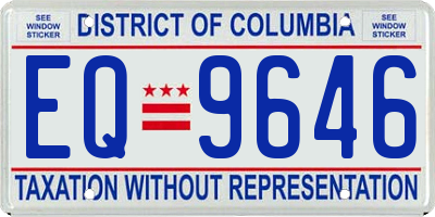 DC license plate EQ9646