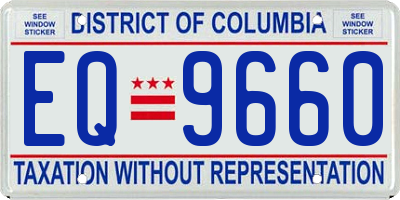 DC license plate EQ9660