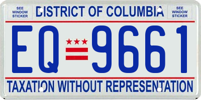 DC license plate EQ9661
