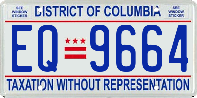 DC license plate EQ9664