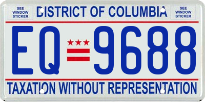 DC license plate EQ9688