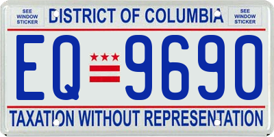 DC license plate EQ9690