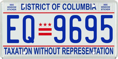 DC license plate EQ9695