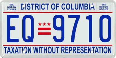 DC license plate EQ9710