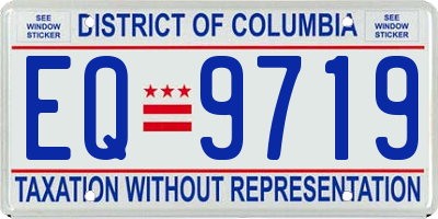 DC license plate EQ9719