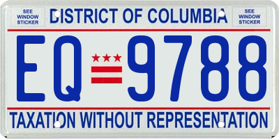 DC license plate EQ9788