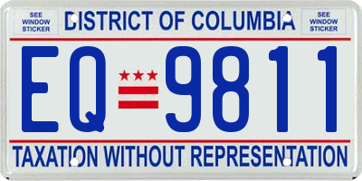 DC license plate EQ9811