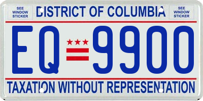 DC license plate EQ9900