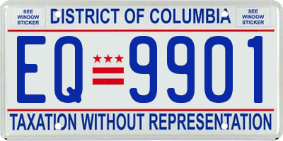 DC license plate EQ9901