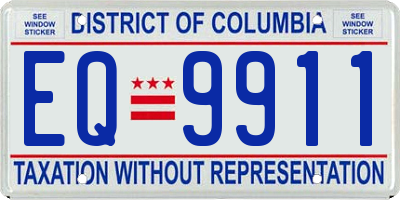 DC license plate EQ9911