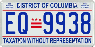 DC license plate EQ9938