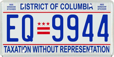 DC license plate EQ9944