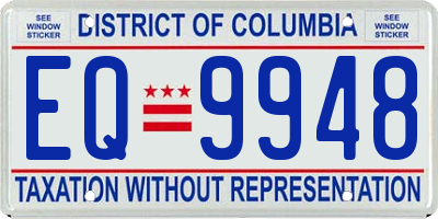 DC license plate EQ9948