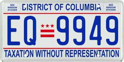 DC license plate EQ9949