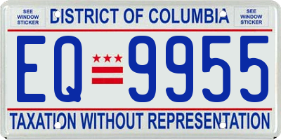 DC license plate EQ9955