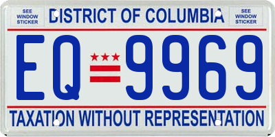 DC license plate EQ9969