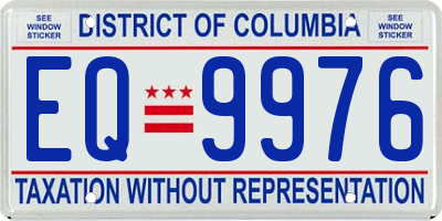 DC license plate EQ9976