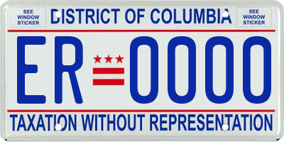 DC license plate ER0000
