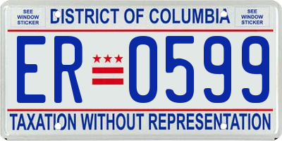 DC license plate ER0599