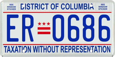 DC license plate ER0686