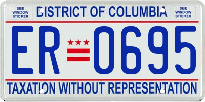 DC license plate ER0695