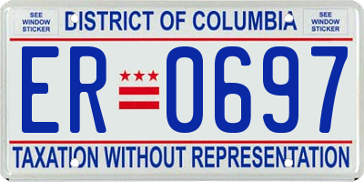 DC license plate ER0697