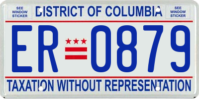 DC license plate ER0879