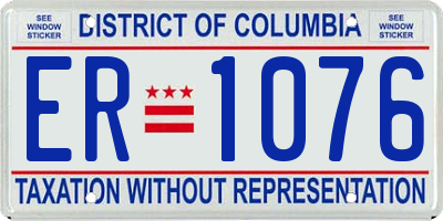 DC license plate ER1076