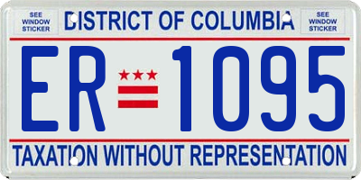 DC license plate ER1095