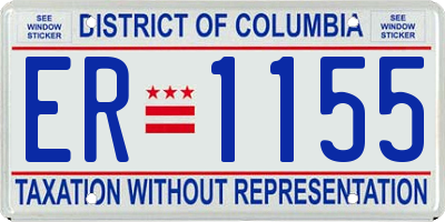 DC license plate ER1155