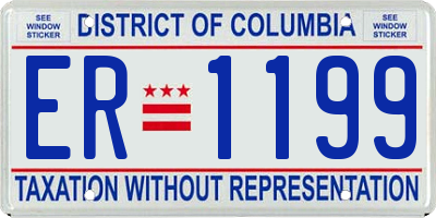 DC license plate ER1199