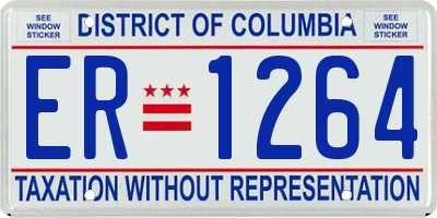 DC license plate ER1264