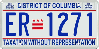 DC license plate ER1271