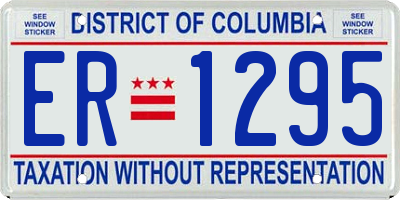 DC license plate ER1295