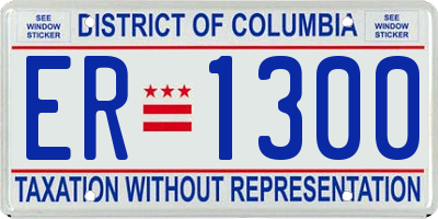 DC license plate ER1300