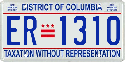 DC license plate ER1310