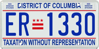 DC license plate ER1330