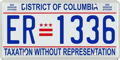 DC license plate ER1336