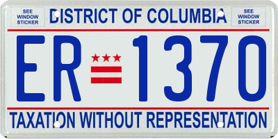 DC license plate ER1370