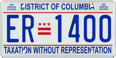 DC license plate ER1400