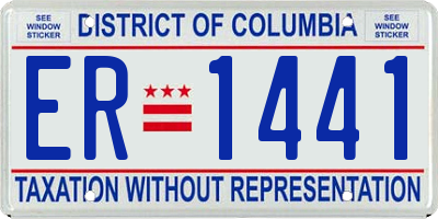 DC license plate ER1441