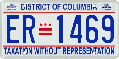 DC license plate ER1469