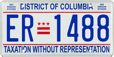 DC license plate ER1488